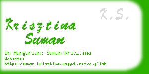 krisztina suman business card